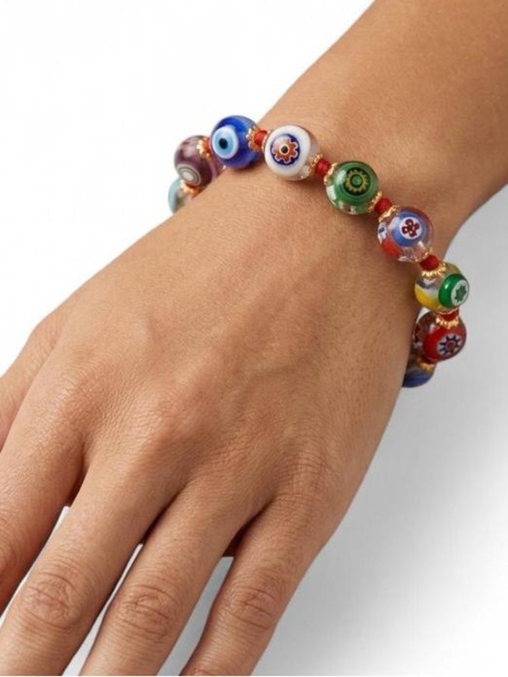Vintage Murano Venetian Glass Bead Bracelet